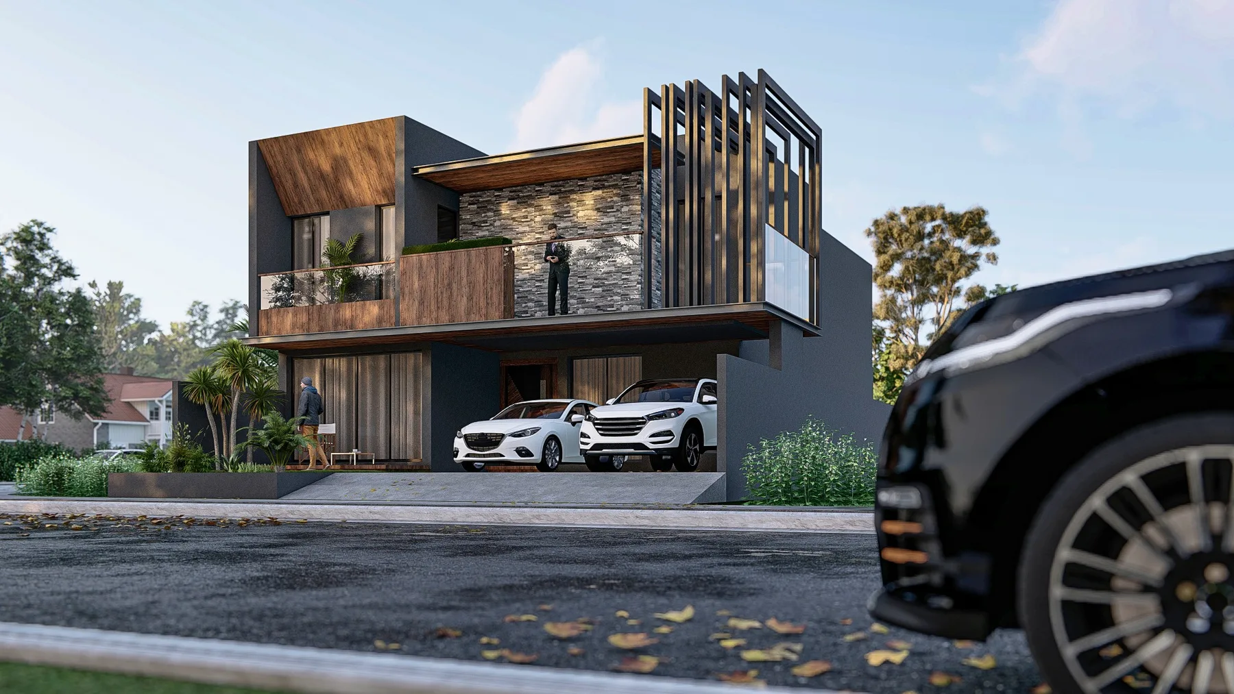 Modern house exterior built by Ayat Builders in Bahria Town Rawalpindi